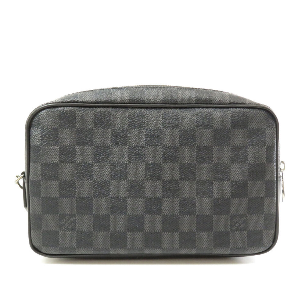 Louis Vuitton Damier Pochette Canvas Bag Kasai Clutch Brown